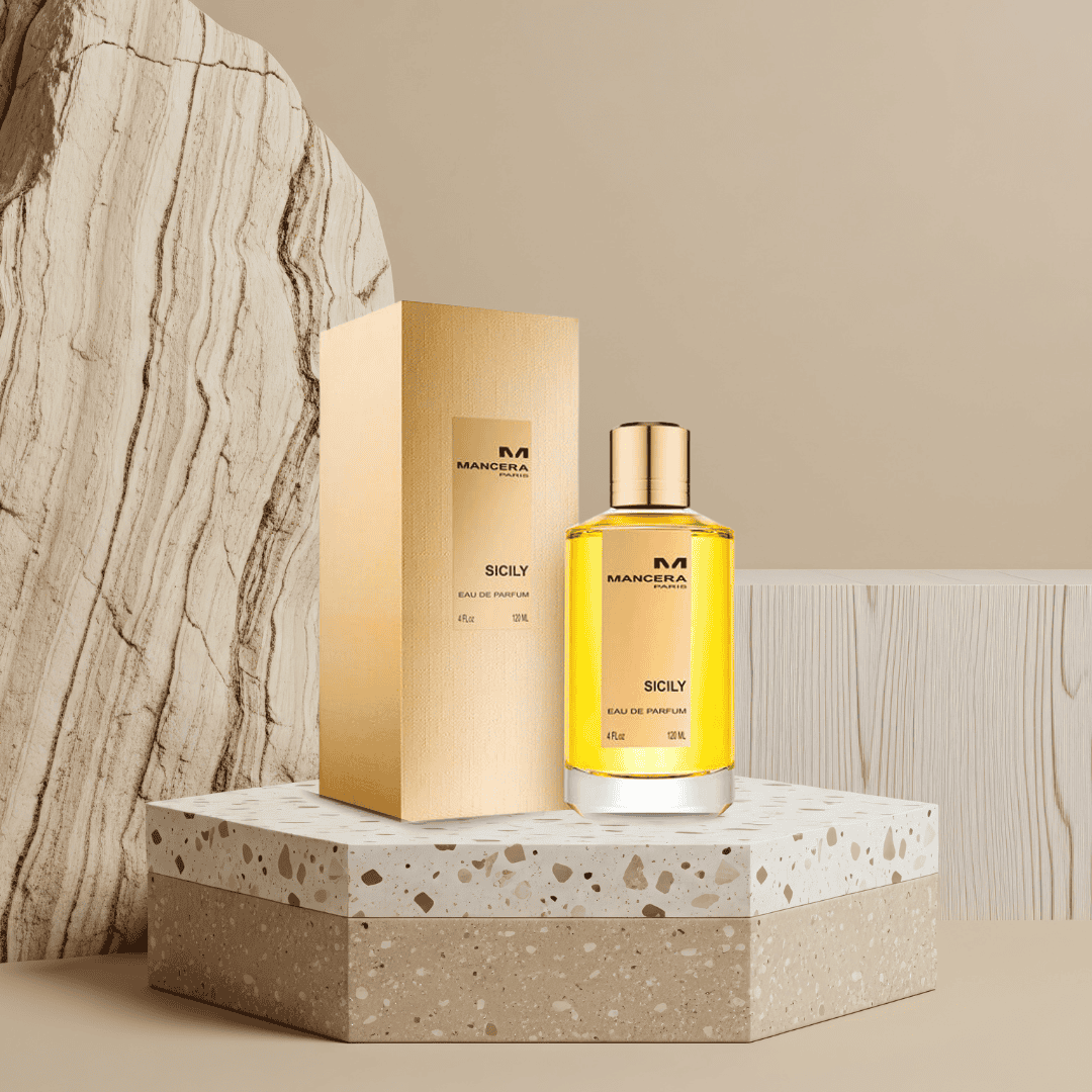Mancera Sicily parfüm üveg és doboz, luxus niche parfüm Zeniche Parfüméria.
