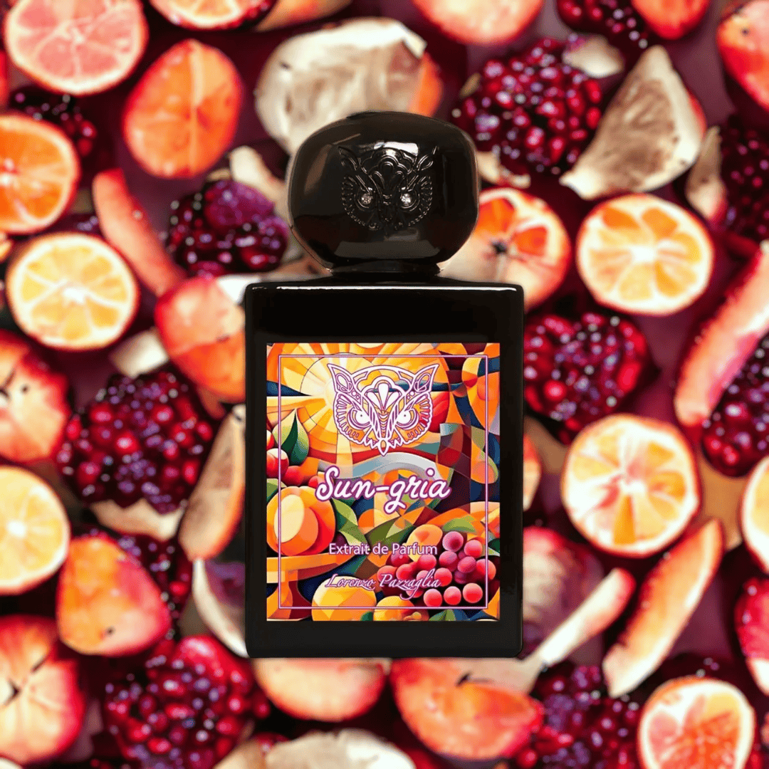 Zeniche Parfüméria Sun-gria gyümölcsös parfüm üveg.