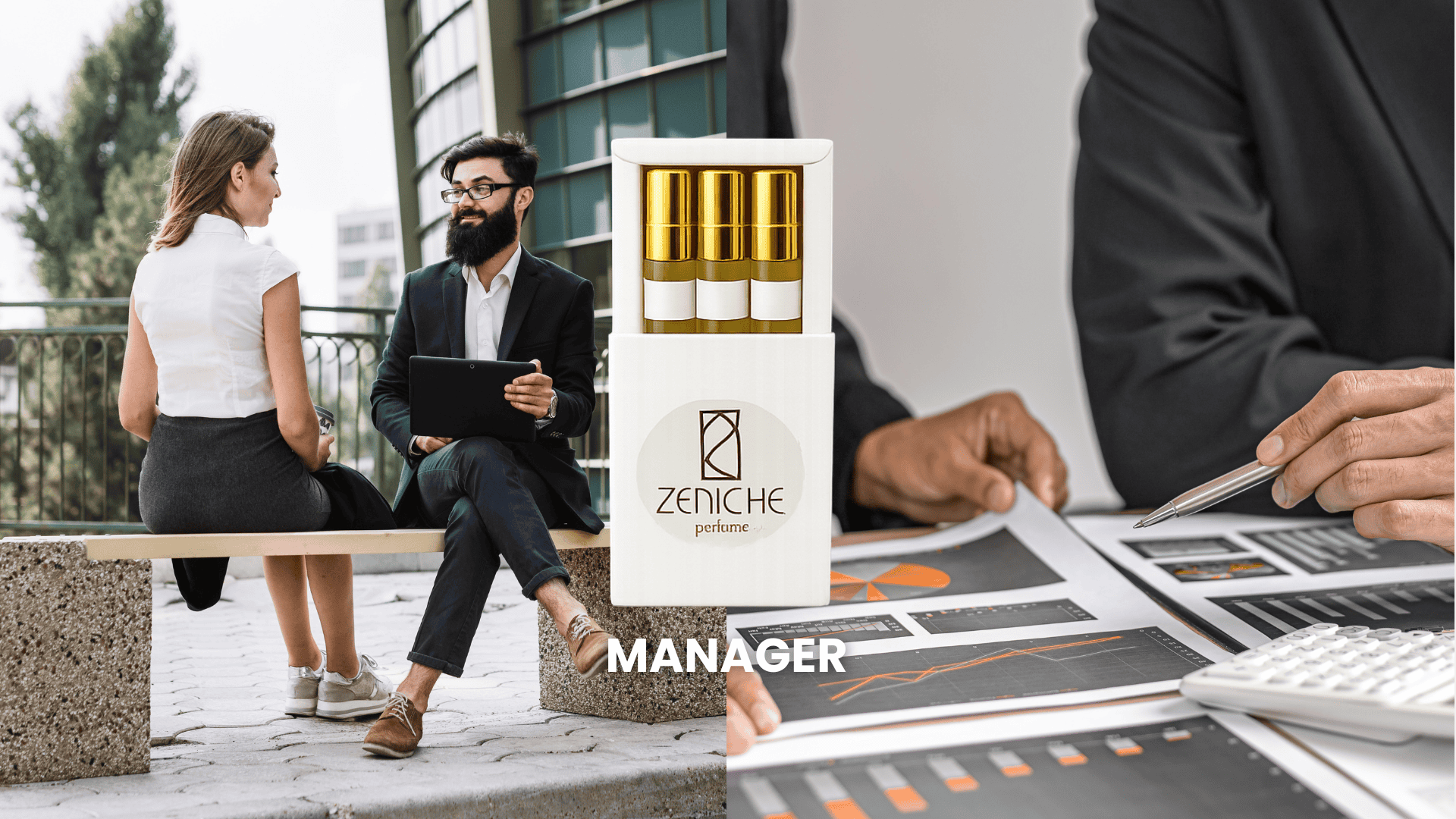 Prémium parfüm minta, Zeniche Parfüméria, modern üzleti környezet, luxus illat, kapcsolatépítés, üzlet, marketing, marketing managereknek.